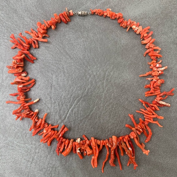 Orange Coral Necklace - Picture 1 of 2